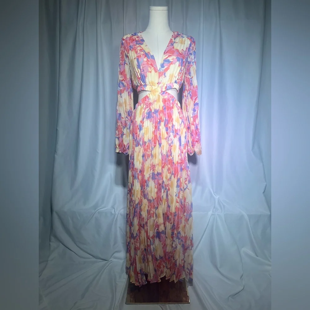 Astr The Label Revery Dress in Yellow Pink Floral | LP NWT - Picture 3 of 11
